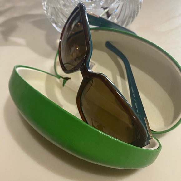 KATE SPADE NEW YORK LULUS SUNGLASSES TURQUOISE / BROWN WITH HARD CASE NWOT - Picture 12 of 12